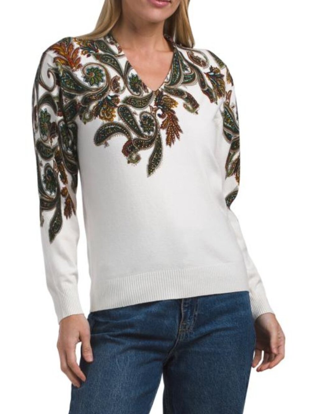 NANCY YANG Abstract Sweater